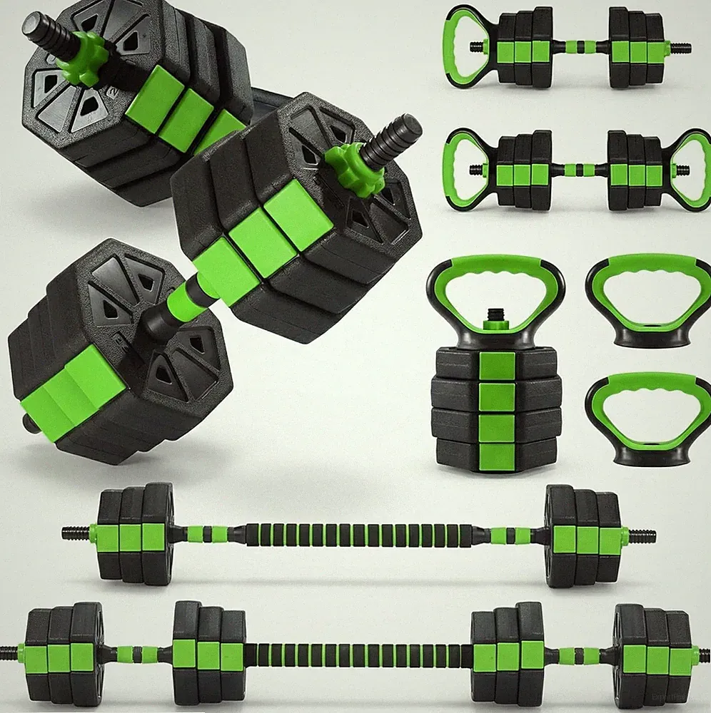 Adjustable Weight Set 66 Lbs, 4-in-1 Dumbbell Set and Barbell Weight Set for Hom