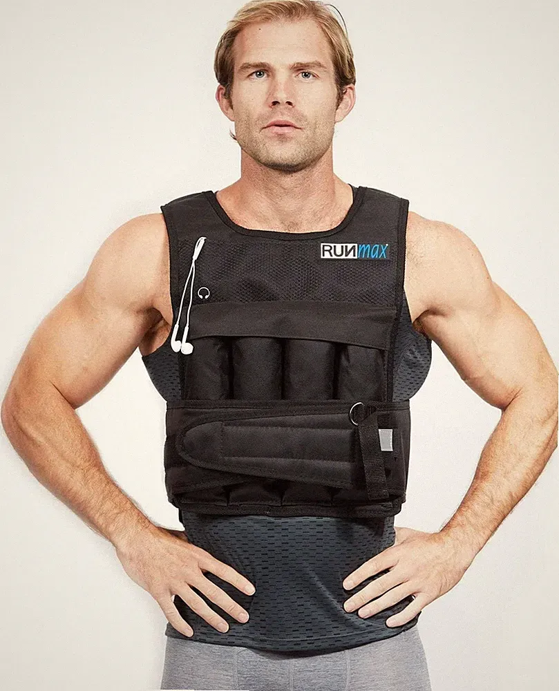 Adjustable Weighted Vest 20Lbs to 150Lbs with Shoulder Pads for Men Women Cross