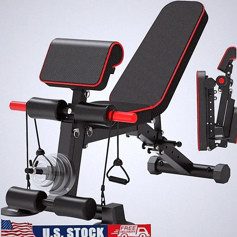 Adjustable Weightlifting Bench Foldable Heavy-Duty Dumbbell Equipment Workout US
