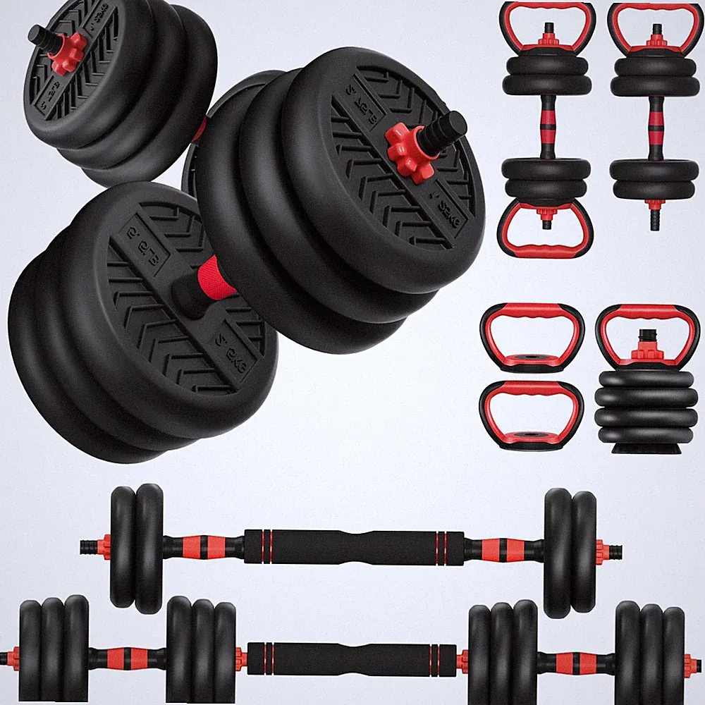 Adjustable Weights Dumbbells Set, Free Weights Workout Equipment Used as Barb...