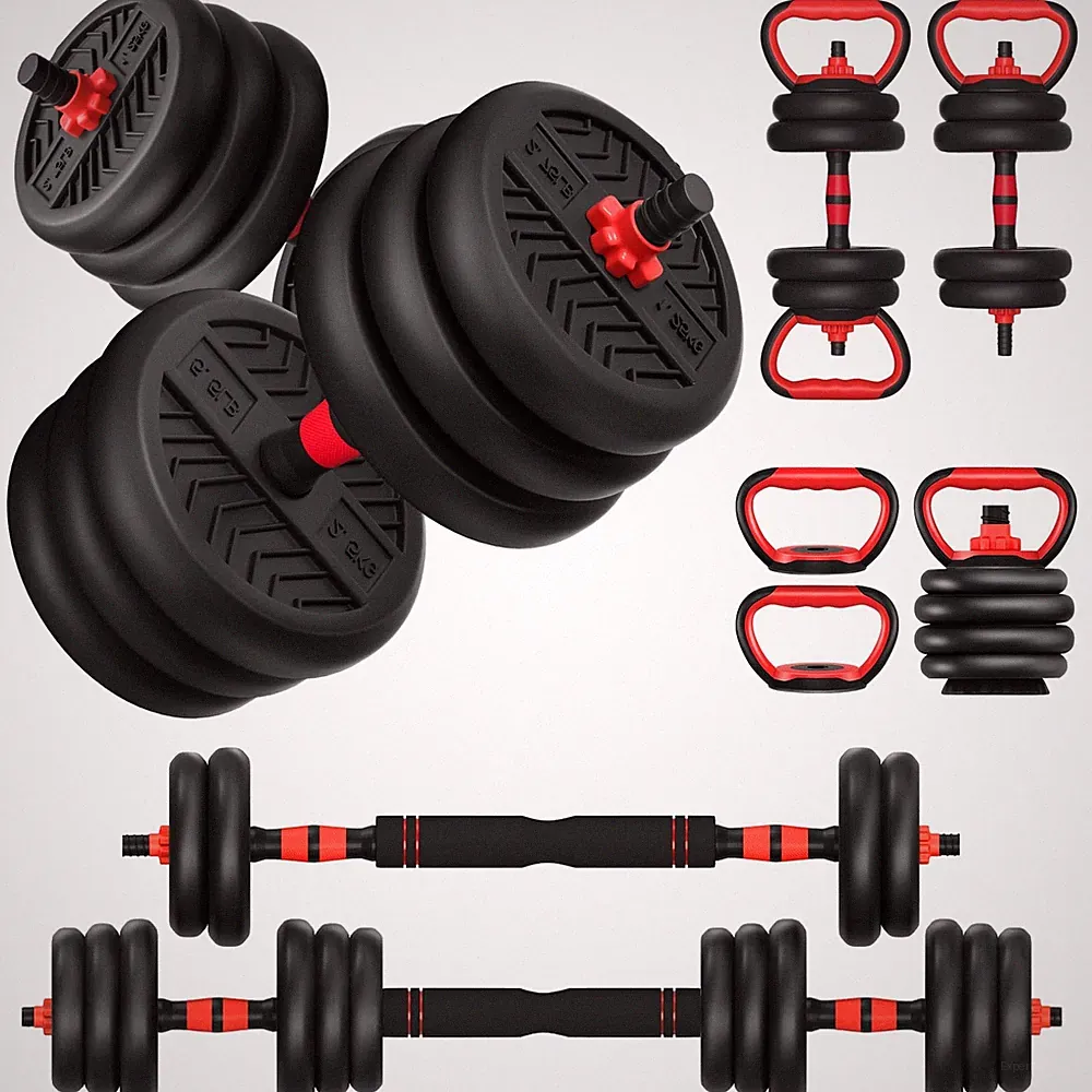 Adjustable Weights Dumbbells Set, Free Weights Workout Equipment Used as Barb...