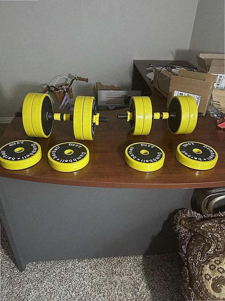 Adjustable Weights Set for Home Gym, 44 Lb 2-In-1 Ships in 4 Dumbbell Set Used
