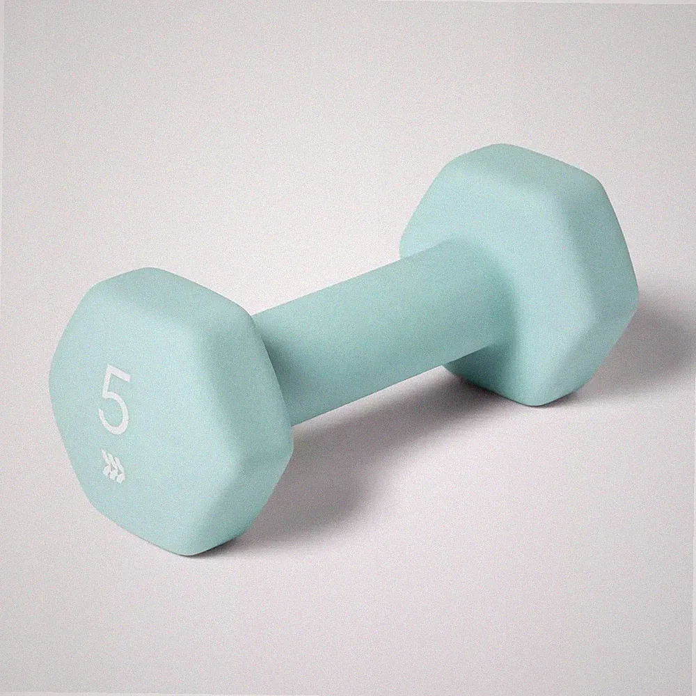 ALL IN MOTION DUMBBELL 5LBS PVC COATED, IRON FILLED, ARM WORKOUT - AQUA