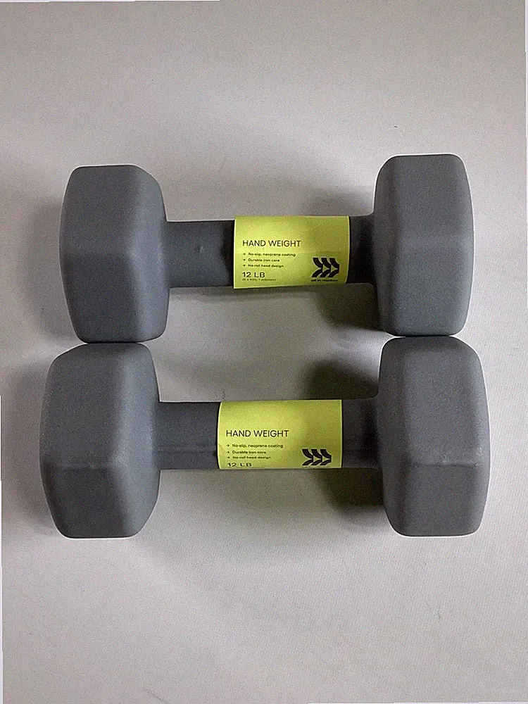 All In Motion Gray Dumbbells 2 pck 12 lbs ea