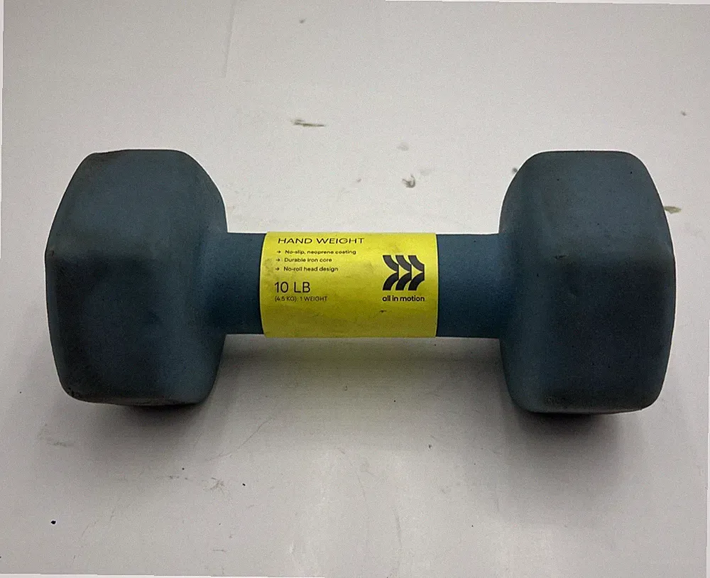 ALL IN MOTION HAND WEIGHT 10 LB Dumbbell Neoprene Coated Hand Weight Hex Shape