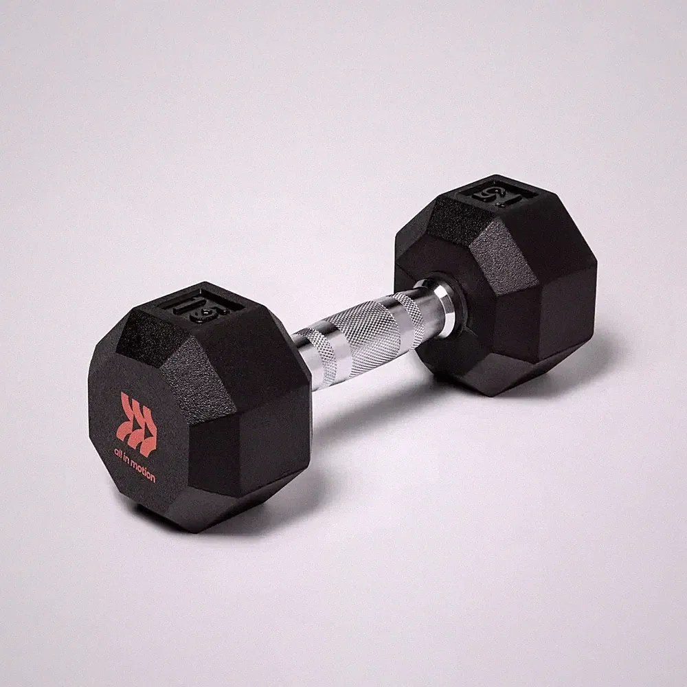 ALL IN MOTION HEX DUMBBELL -15LBS ALL IN MOTION - BLACK