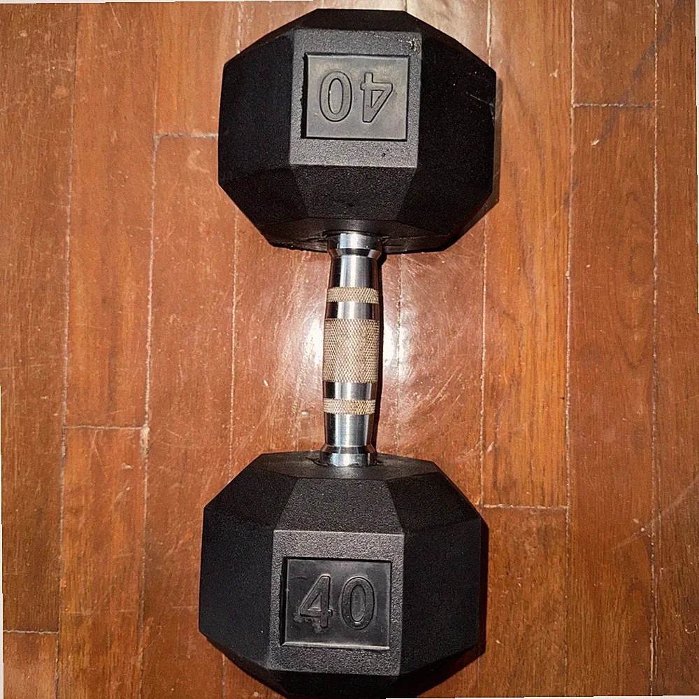 ALL IN MOTION HEX DUMBBELL 40LBS - BLACK/CHROME
