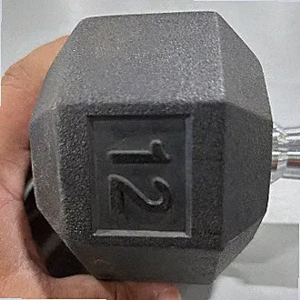 ALL IN MOTION HEX DUMBBELL - ALL IN MOTION™ 12LBS - BLACK