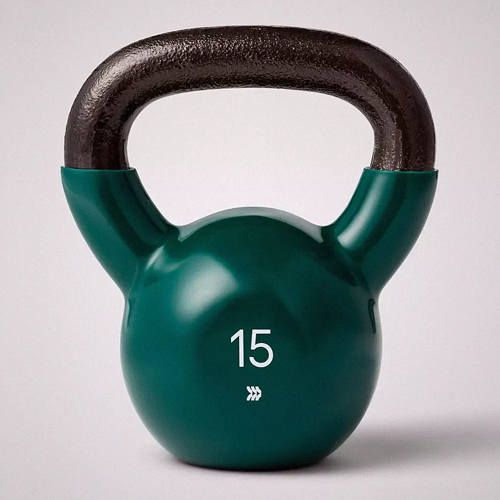 ALL IN MOTION KETTLEBELL 15LB IRON WEIGHT FOR LEGS & UPPER BACK - Scratch & Dent