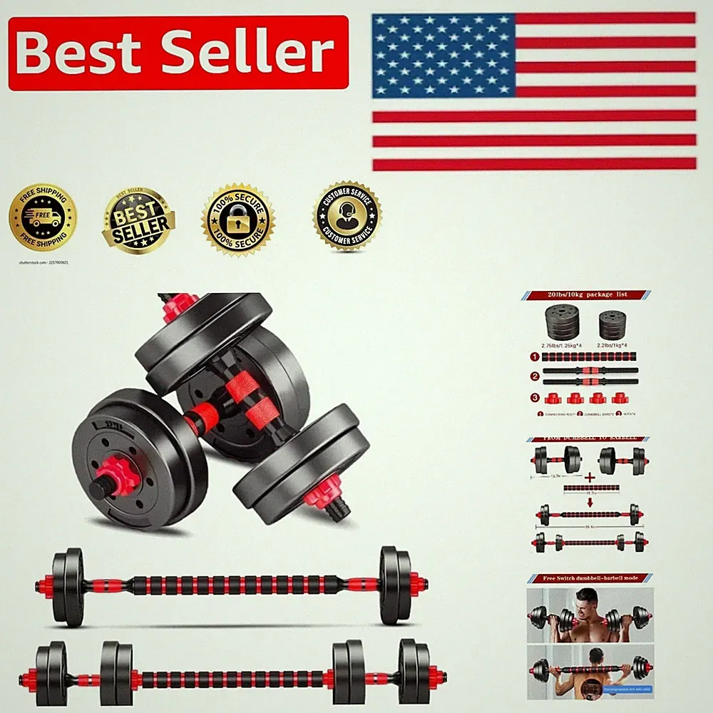 All-in-One 20 Lbs Adjustable Dumbbells - Perfect for Strength Training at Home