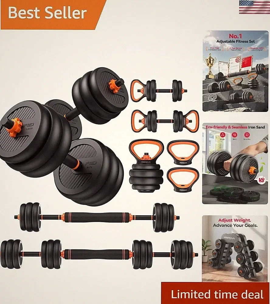All-in-One Adjustable Dumbbell Set, 20/30/40/45/70/90lbs - Build Your Home Gym