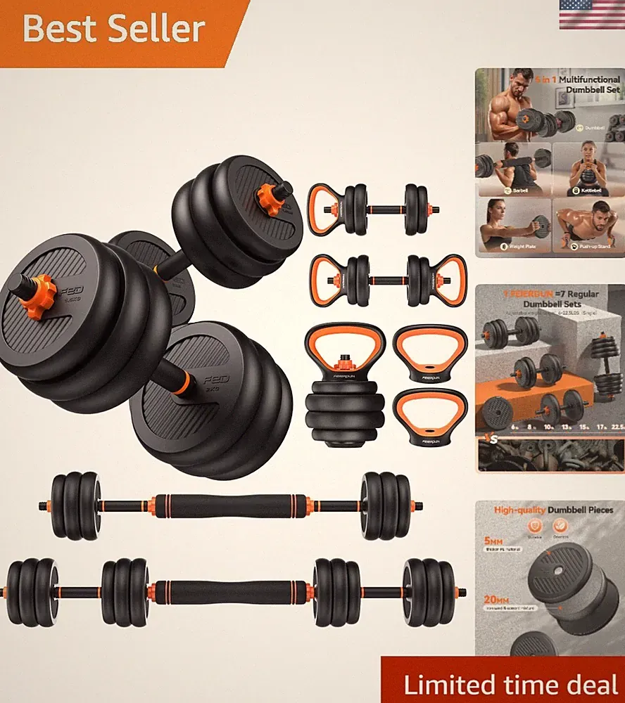 All-in-One Adjustable Dumbbells with Safety Nuts - Perfect for Diverse Workouts
