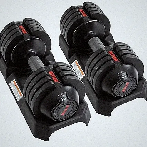 ALTLER Adjustable Dumbbell Set, 25LB Pair with Tray for Workout Strength Trainin
