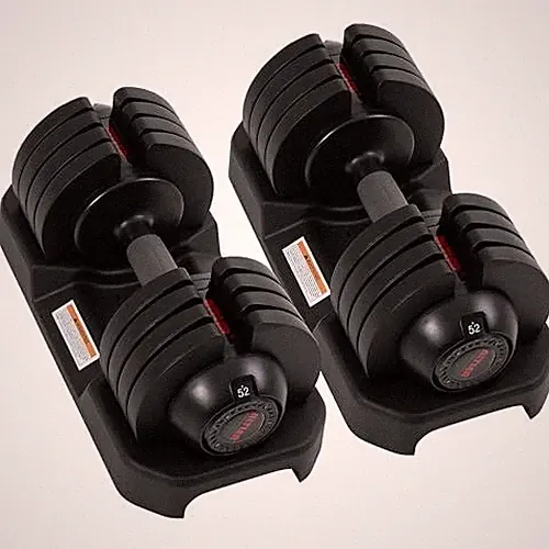 ALTLER Adjustable Dumbbell Set, 52LB Pair with Tray for Workout Strength Trainin