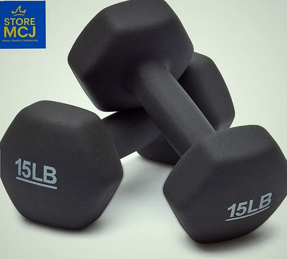 Amazon Basics 15lb Neoprene Dumbbell – Easy Grip Strength Power
