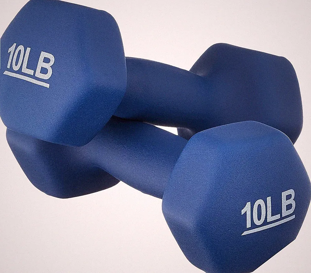 Amazon Basics Easy Grip Workout Dumbbell,NeopreneCoated,Various Sets and Weight