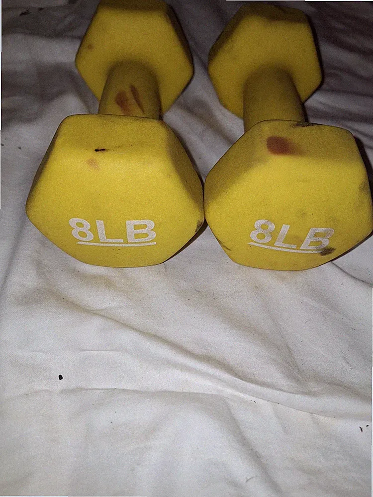 Amazon Basics Neoprene 8lb Dumbbell Set Used