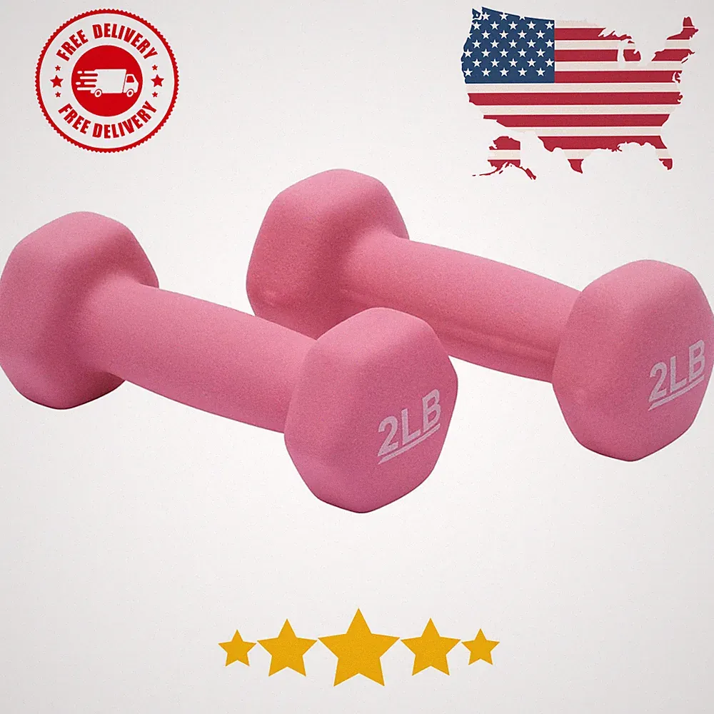 Amazon Basics Neoprene Dumbbell Hand Weights for Exercise and Muscle Toning