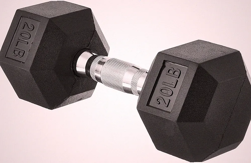 Amazon Basics Rubber Hex Dumbbell Hand Weight 20lbs