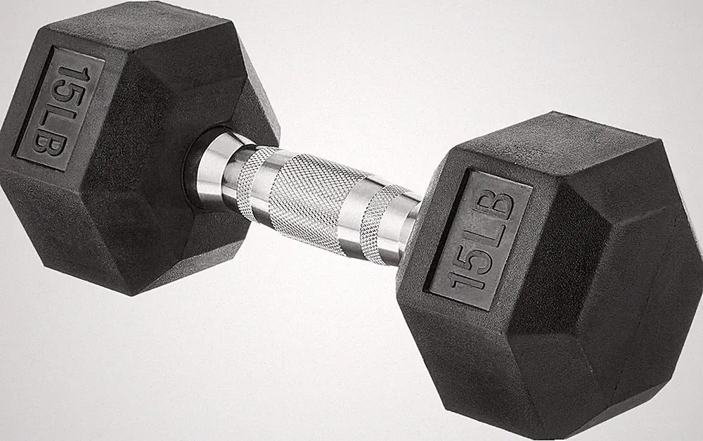 Amazon Basics Rubber Hex Dumbbell Hand Weight