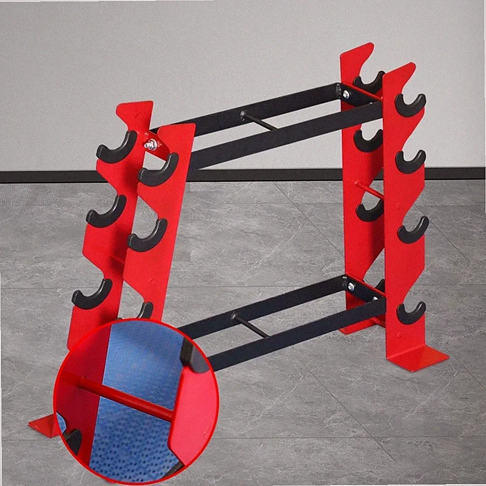 Angled Frame Dumbbell Rack Multi Function Kettlebell Rack Easy to Reach