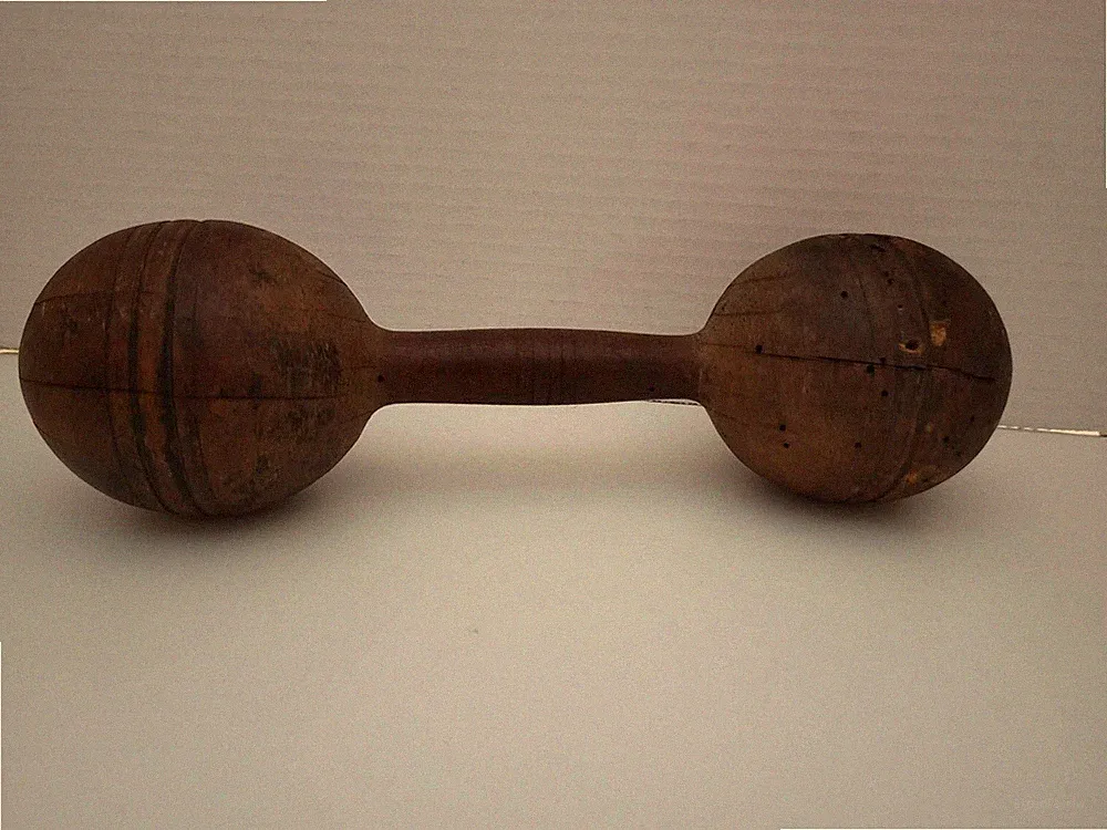 Antique Wooden Dumbbell