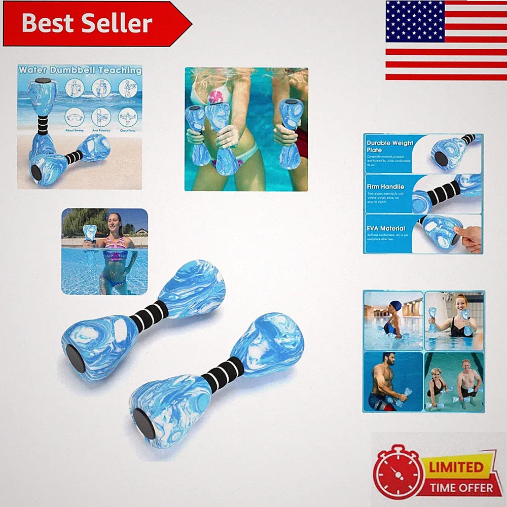 Aquatic Dumbbells Set - 2PCS Foam Water Weights for Effective Workouts
