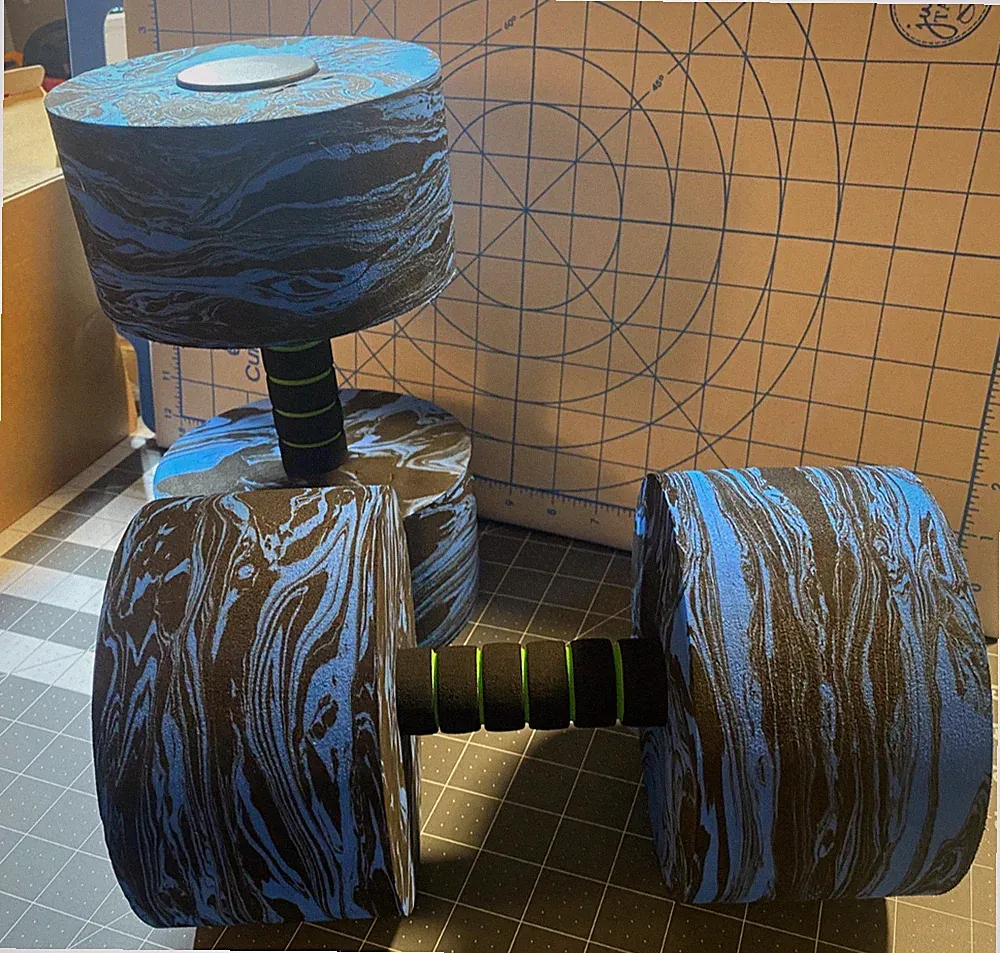 Aquatic Exercise Dumbbells Set of 2-High‑Density EVA Foam Water Weights Preowned