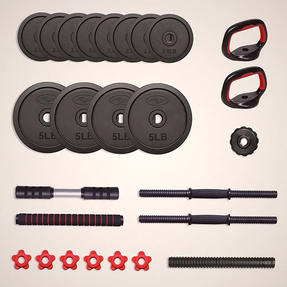 Athletic Works 40LB 5 in 1 Adjustable Dumbbell Set , Fitness Exercises for Home