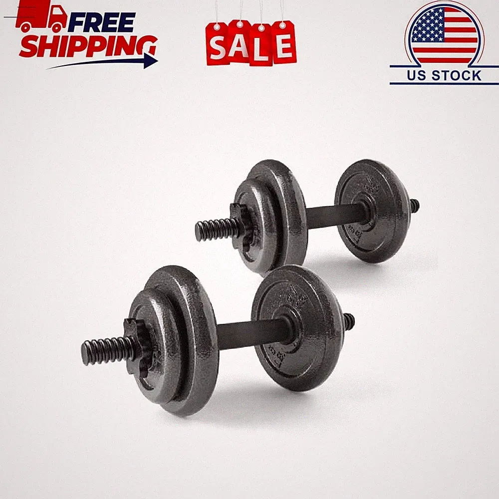 Athletic Works 40lb Adjustable Cast Iron Dumbbell Set