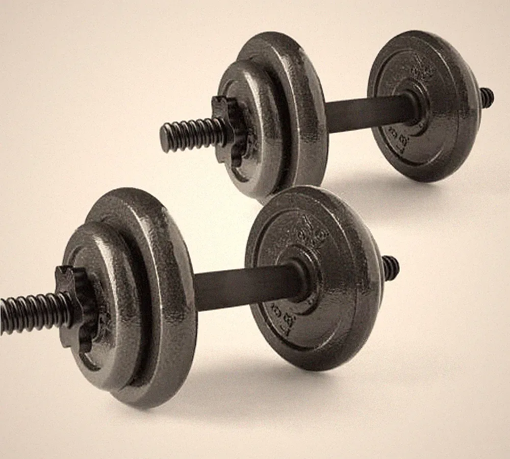Athletic Works 40lb Adjustable Cast Iron Dumbbell Set Free Weights Spin Lock