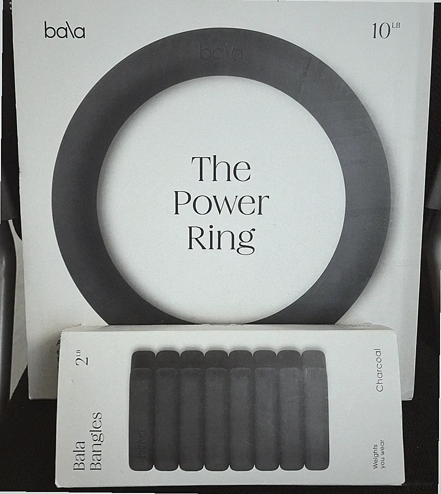BALA Home Gym 2lb wrist/ankle weights & 10lb Dumbbell Power Ring BLACK New