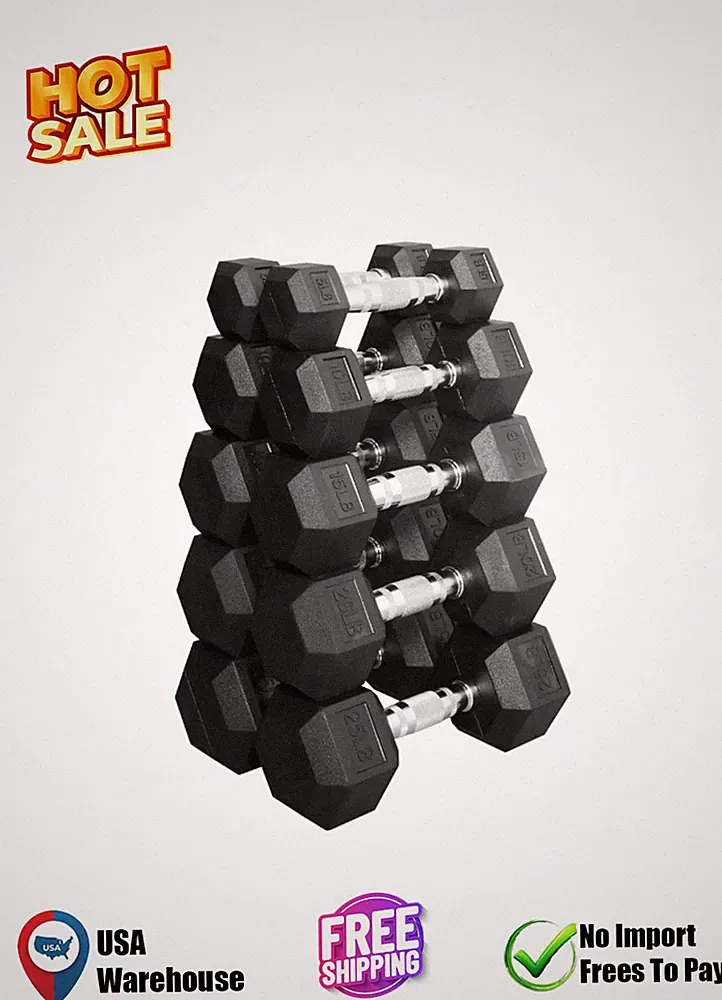 BalanceFrom 150 LB Dumbbell Set, Pair of 5, 10, 15, 20, 25 LBs, Multiple Package