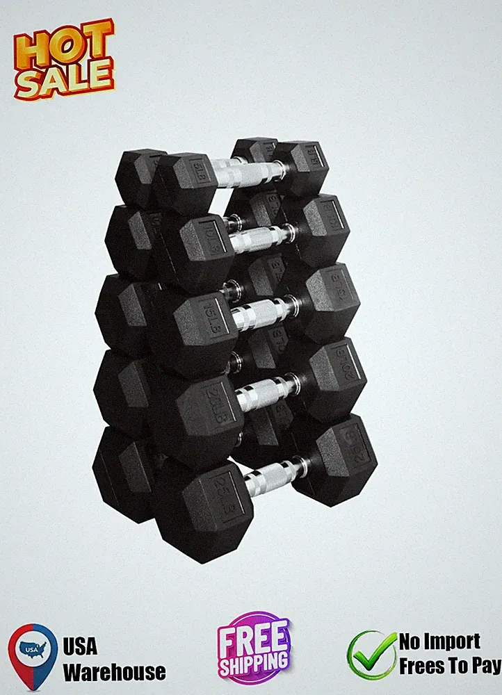 BalanceFrom 150 LB Dumbbell Set, Pair of 5, 10, 15, 20, 25 LBs, Multiple Package