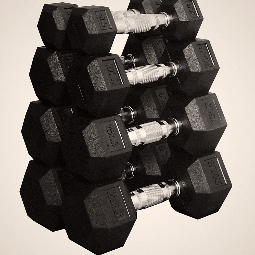 BalanceFrom Dumbbell Set, Pairs of 5 lb, 10 lb, 15 lb, and 20 lb