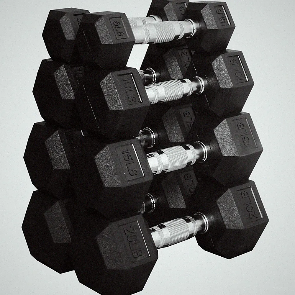 BalanceFrom Dumbbell Set, Pairs of 5 lb, 10 lb, 15 lb, and 20 lb