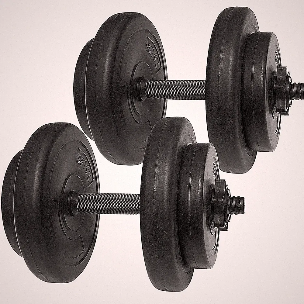 BalanceFrom Fitness 40 Pound 14 Item All Purpose Vinyl Weight Dumbbell Set wi...
