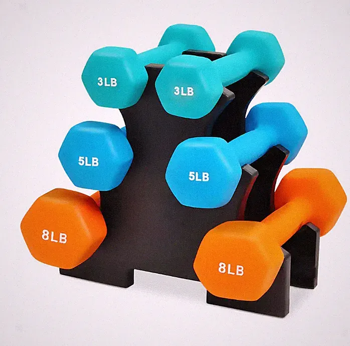 BalanceFrom Fitness - BalanceFrom Neoprene Dumbbells, 3 Pair Hand Weights Set