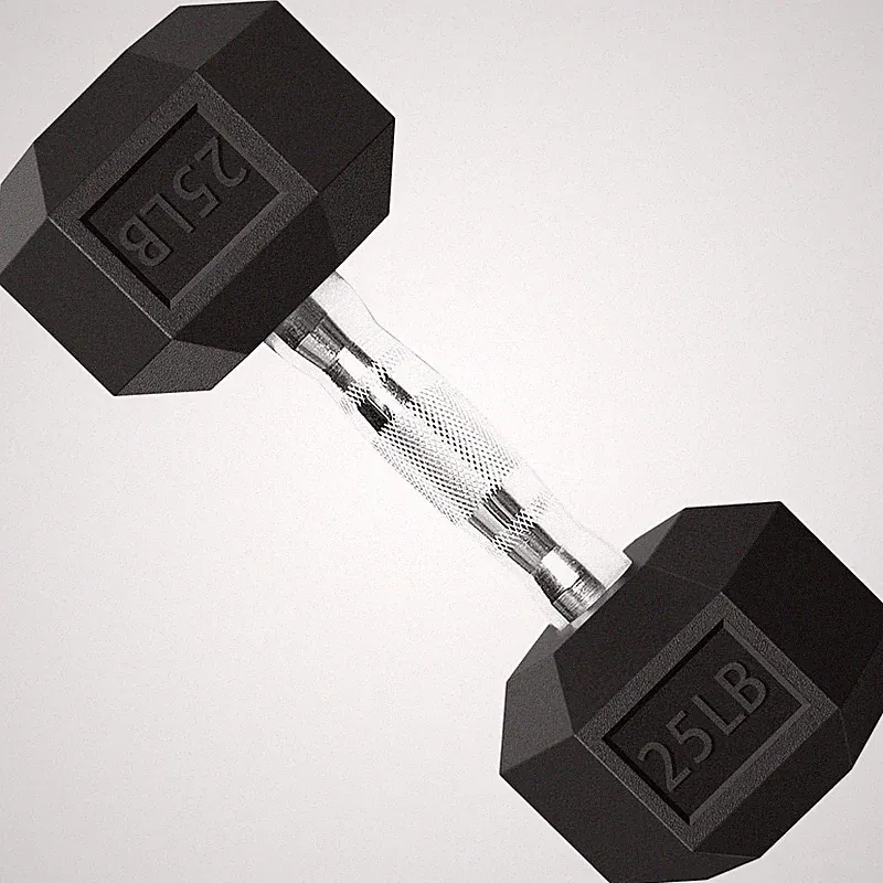 Balelinko Hex Dumbbells Weights Set Metal Handles Rubber Encased Solid Cast
