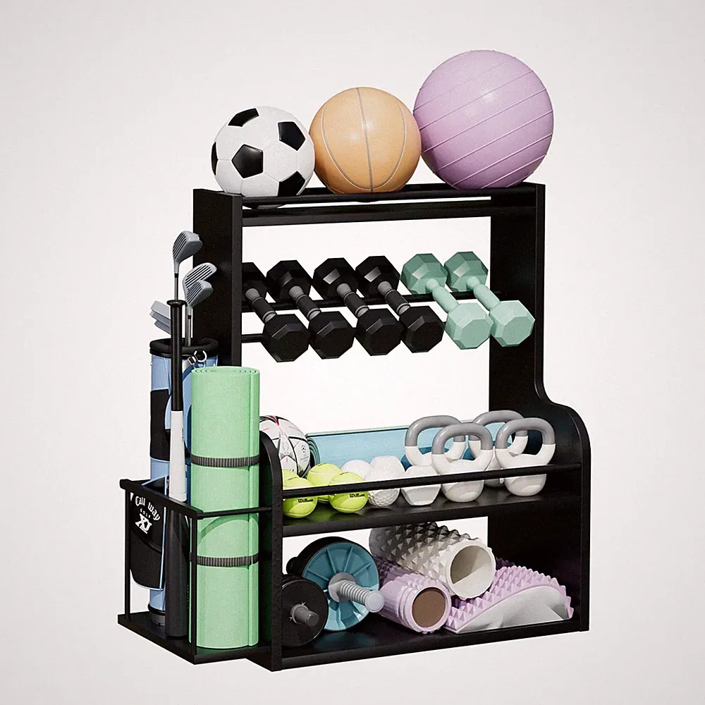 Bamboo Dumbbell Rack, Adjustable Weight Rack for Home Gym, All-in-One Workout...