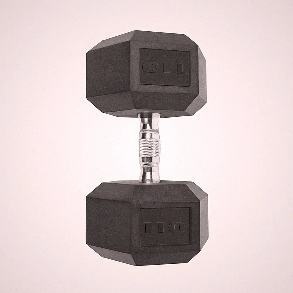 Barbell, 110Lb Coated Hex Dumbbell, Single
