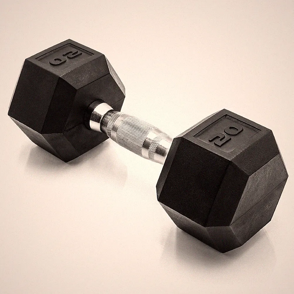 Barbell 20 LB Coated Hex Dumbbell Weight, New Edition