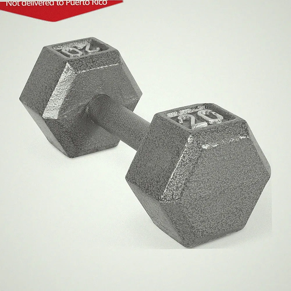 Barbell 20lb Cast Iron Hex Dumbbell, Single