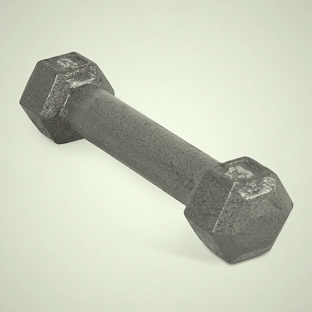 Barbell 3 lb Cast Iron Hex Dumbbell - Single Unit