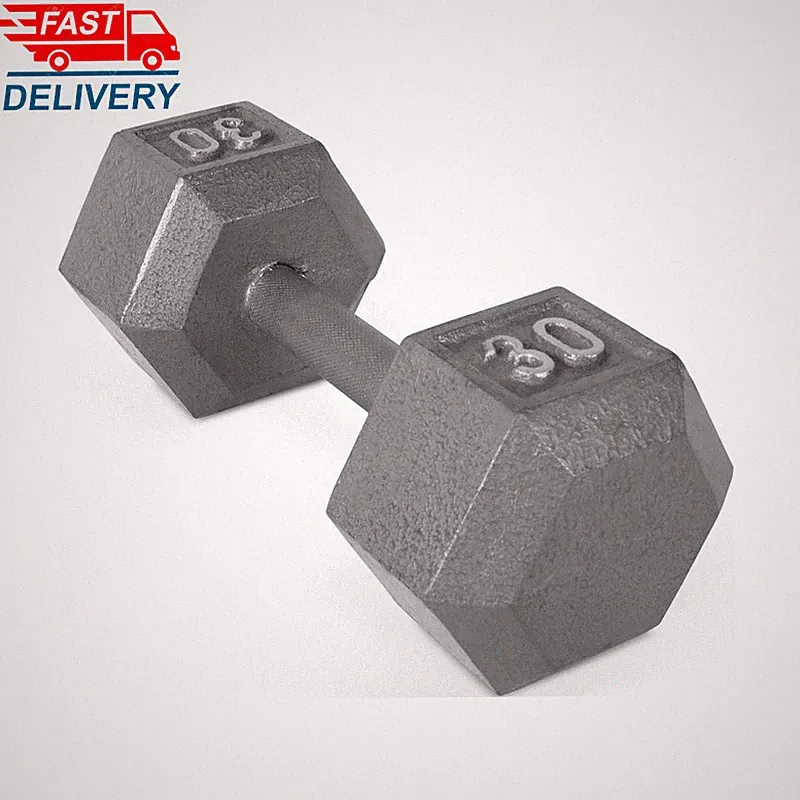 Barbell 30Lb Cast Iron Hex Dumbbell, Single 💪👌