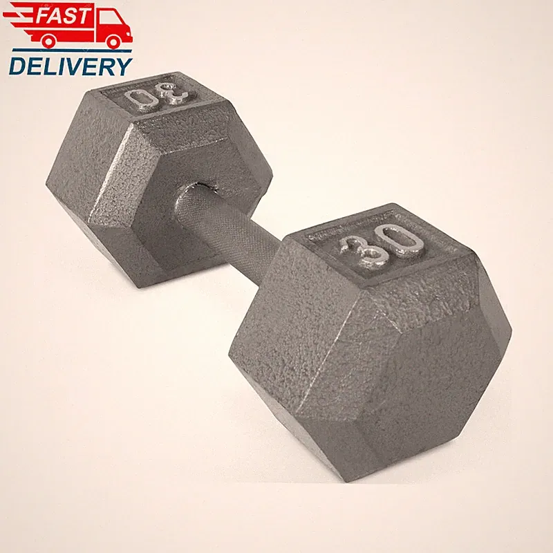 Barbell 30Lb Cast Iron Hex Dumbbell, Single 💪👌