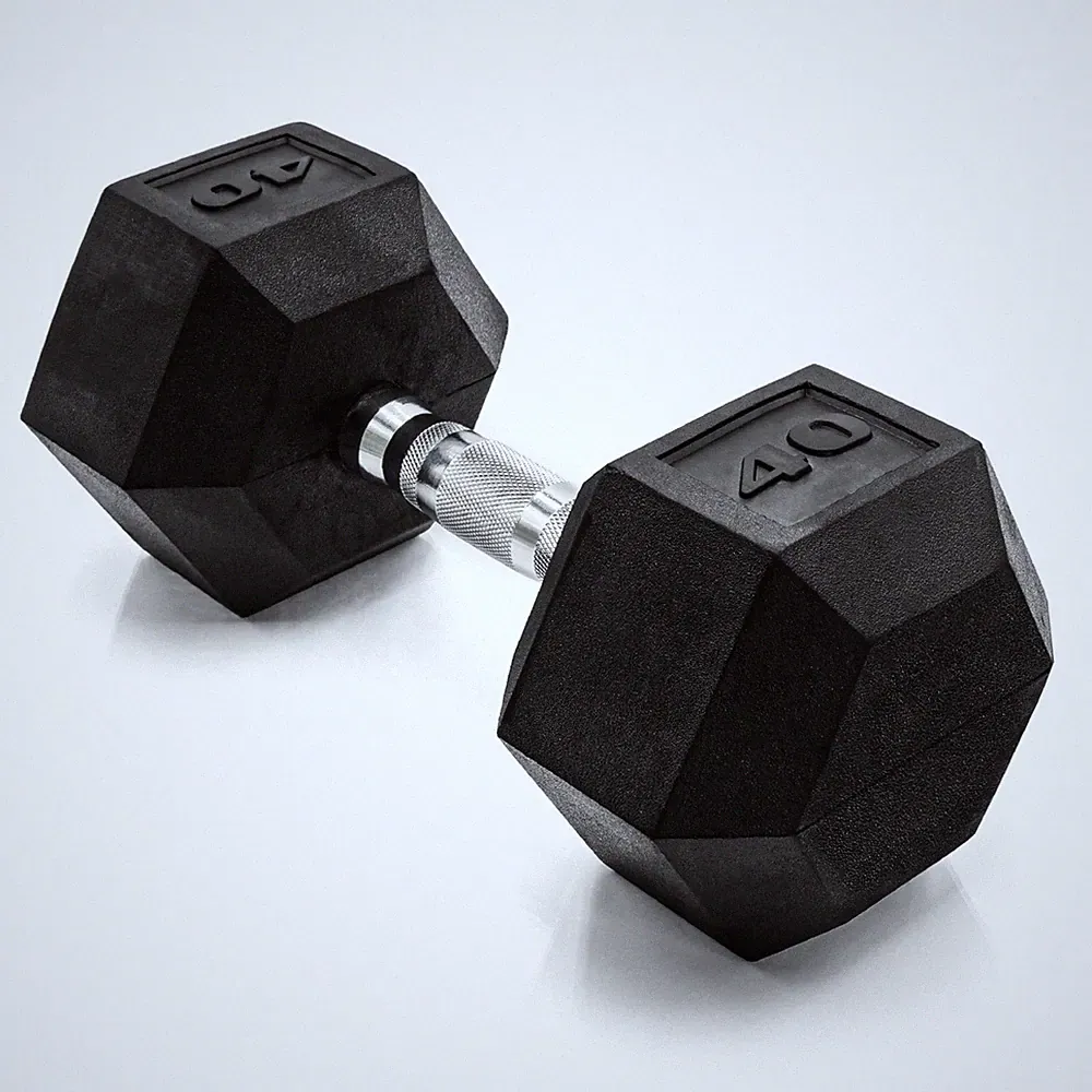 Barbell 40 LB Coated Hex Dumbbell Weight, New Edition