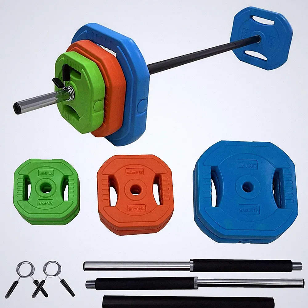Barbell 40lb Weight Set Adjustable With Bar For Home Fitness Gym Body Workout