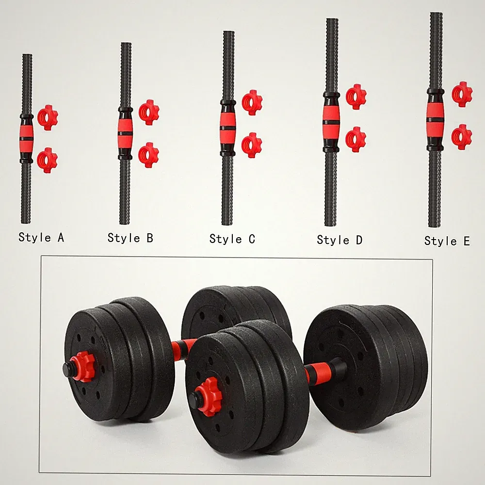 Barbell Bar Dumbbells Set Nonslip Grip Portable Easy to Install with Buckle for