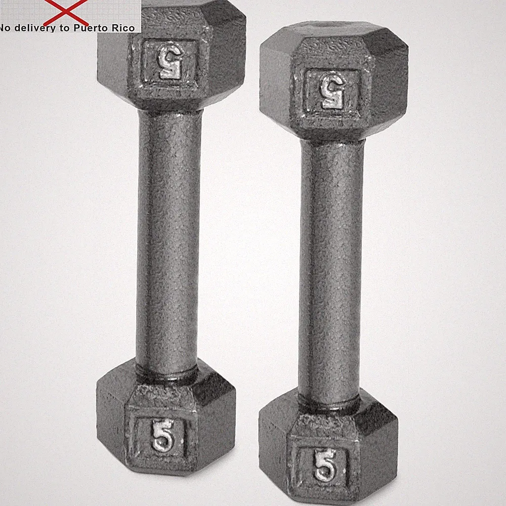 Barbell Cast Iron Dumbbell Weights, 5 Lbs., Pair Fast delivery